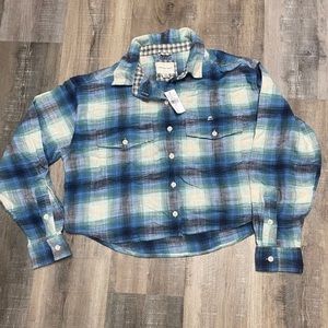 Women’s American Eagle Cropped Flannel